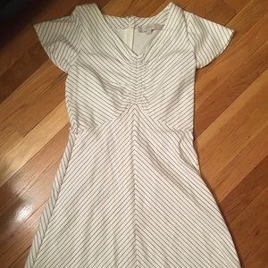 Loft petite pinstripe dress NWOT